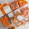 Terracotta Ribbon 1 inch Orange Double-faced Satin Ribbon Pack 6 Rolls, Silk Satin Ribbons for Fall Wedding Flower Bouquet Wrap Hair Bows Making Gift Wrapping and Crafts—Total 30 Yards